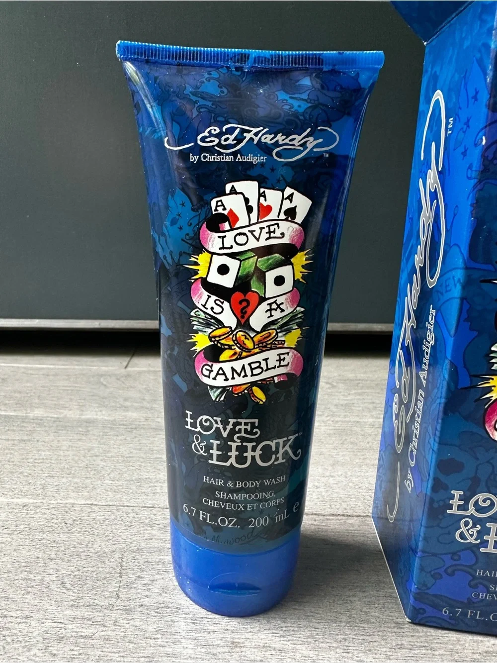 Ed Hardy Love And Luck Hair And Body Wash Shampooing 6.7 FL OZ 200 mL NIB